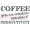 Deep Red Stamps Coffee Productivity Rubber Cling Stamp 3.2 x 1.9 inches